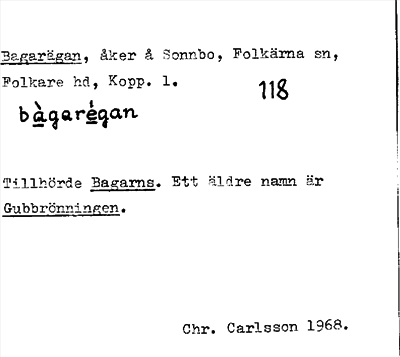 Bild på arkivkortet för arkivposten Bagarägan