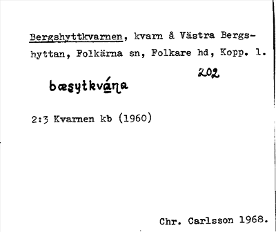 Bild på arkivkortet för arkivposten Bergshyttkvarnen