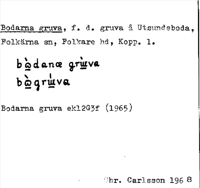 Bild på arkivkortet för arkivposten Bodarna gruva