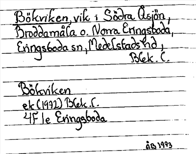Bild på arkivkortet för arkivposten Bökviken