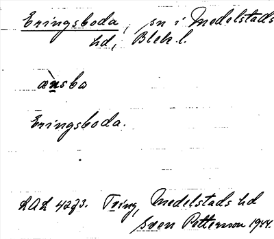 Bild på arkivkortet för arkivposten Eringsboda