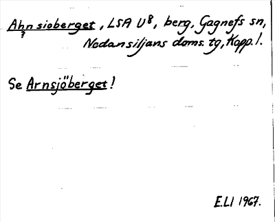 Bild på arkivkortet för arkivposten Ahnsioberget, se Arnsjöberget