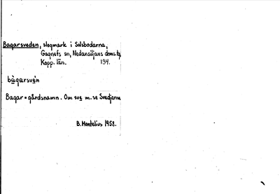 Bild på arkivkortet för arkivposten Bagarsveden