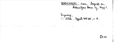 Bild på arkivkortet för arkivposten Borskvarnen