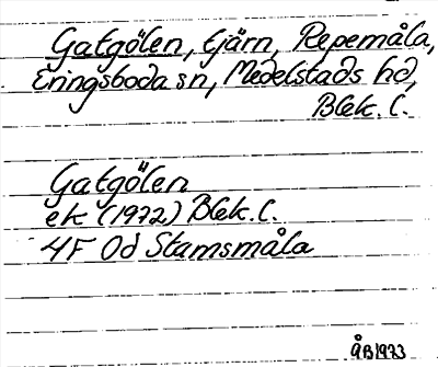 Bild på arkivkortet för arkivposten Gatgölen