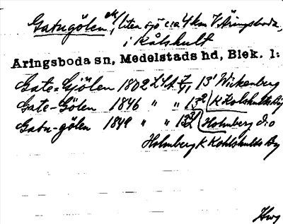 Bild på arkivkortet för arkivposten Gatugölen