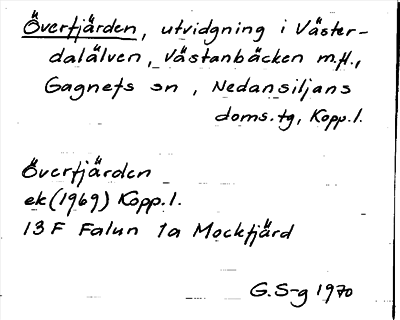Bild på arkivkortet för arkivposten Överfjärden