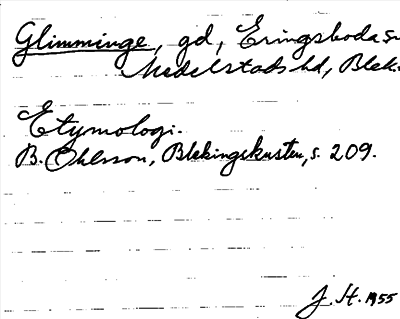 Bild på arkivkortet för arkivposten Glimminge