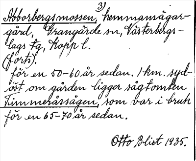 Bild på arkivkortet för arkivposten Abborbergsmossen