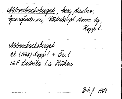 Bild på arkivkortet för arkivposten Abborrbacksberget