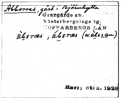 Bild på arkivkortet för arkivposten Abborres