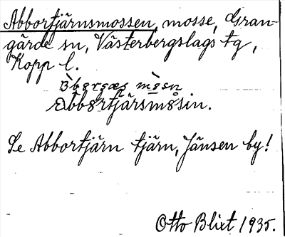 Bild på arkivkortet för arkivposten Abbortjärnsmossen, se Abborrtjärn tjärn