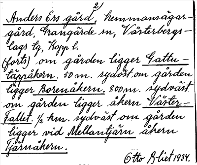 Bild på arkivkortet för arkivposten Anders Ers gård