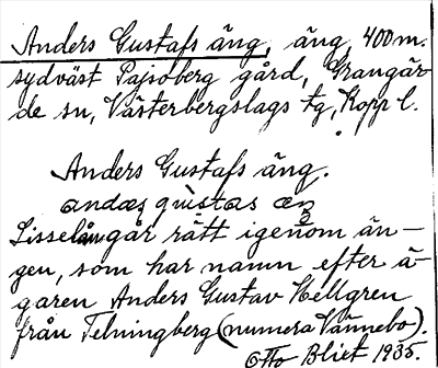 Bild på arkivkortet för arkivposten Anders Gustafs äng