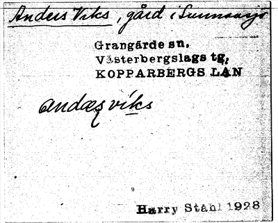 Bild på arkivkortet för arkivposten Anders Viks