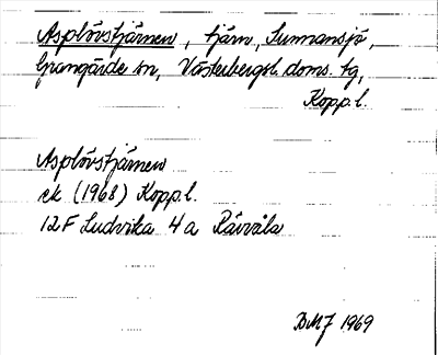 Bild på arkivkortet för arkivposten Asplövstjärnen