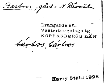 Bild på arkivkortet för arkivposten Barbros
