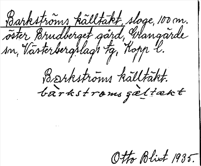 Bild på arkivkortet för arkivposten Barkströms källtäkt