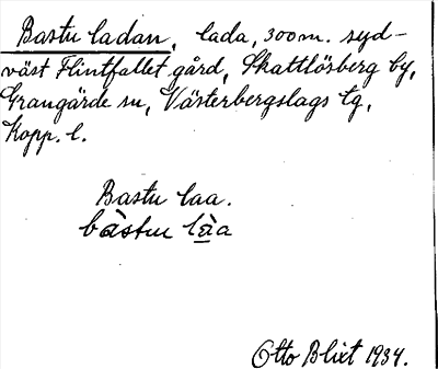 Bild på arkivkortet för arkivposten Bastu ladan
