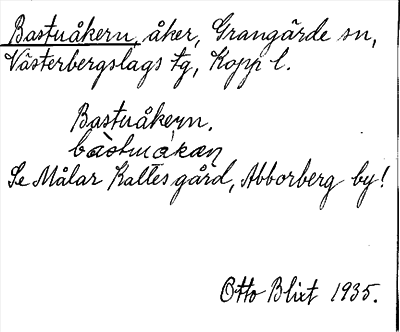 Bild på arkivkortet för arkivposten Bastuåkern, se Målar Kalles gård