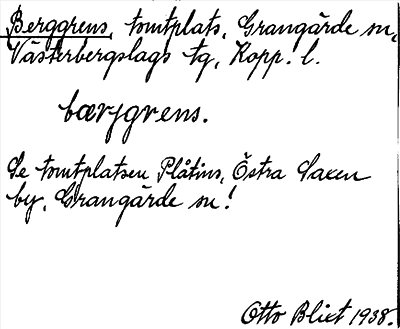 Bild på arkivkortet för arkivposten Berggrens