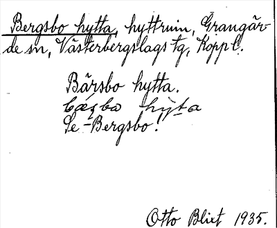 Bild på arkivkortet för arkivposten Bergsbo hytta, se Bergsbo