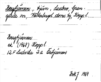 Bild på arkivkortet för arkivposten Bergtjärnen