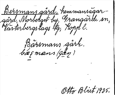 Bild på arkivkortet för arkivposten Bersmans gård