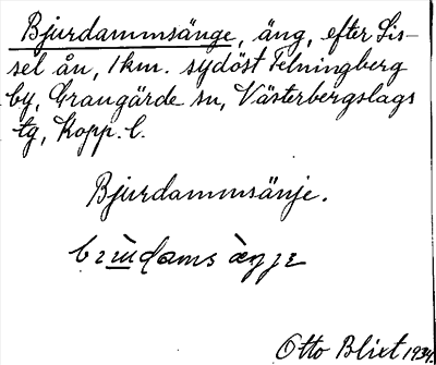 Bild på arkivkortet för arkivposten Bjurdammsänge
