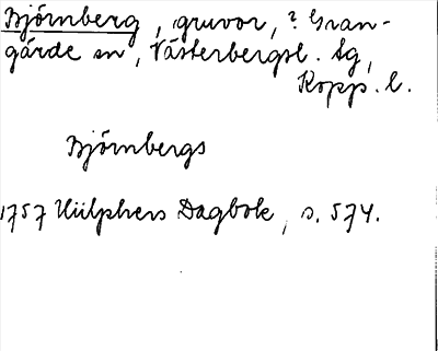 Bild på arkivkortet för arkivposten Björnberg