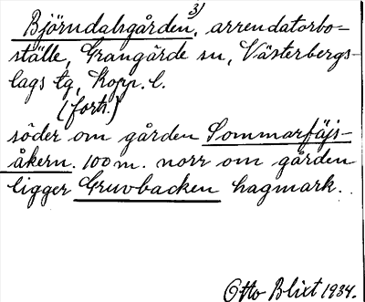 Bild på arkivkortet för arkivposten Björndalsgården