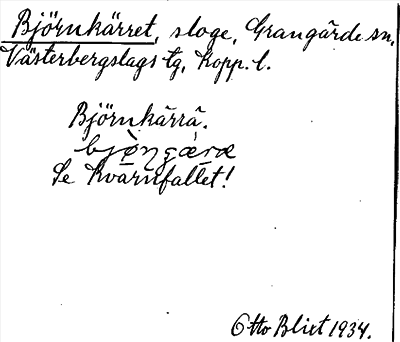 Bild på arkivkortet för arkivposten Björnkärret, se Kvarnfallet