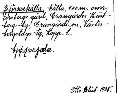 Bild på arkivkortet för arkivposten Björsvekälla