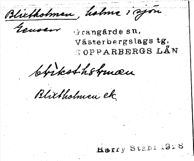 Bild på arkivkortet för arkivposten Blixtholmen