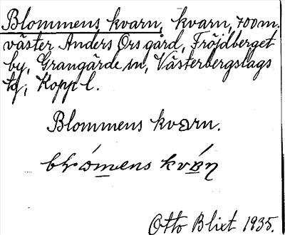 Bild på arkivkortet för arkivposten Blommens kvarn