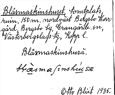 Bild på arkivkortet för arkivposten Blåsmaskinshuset