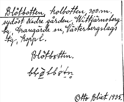 Bild på arkivkortet för arkivposten Blötbotten