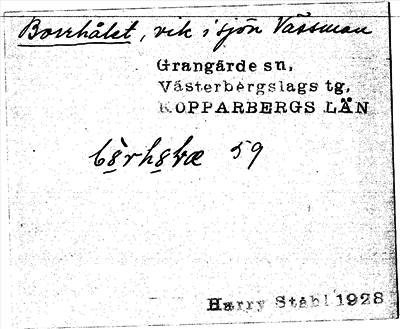 Bild på arkivkortet för arkivposten Borrhålet