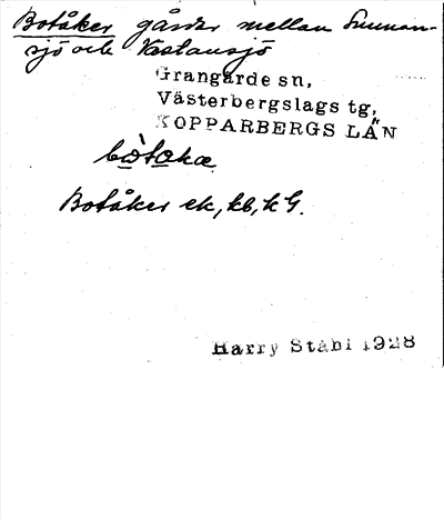 Bild på arkivkortet för arkivposten Botåker