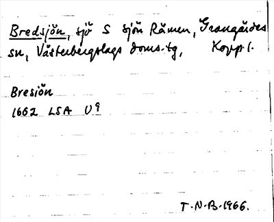 Bild på arkivkortet för arkivposten Bredsjön