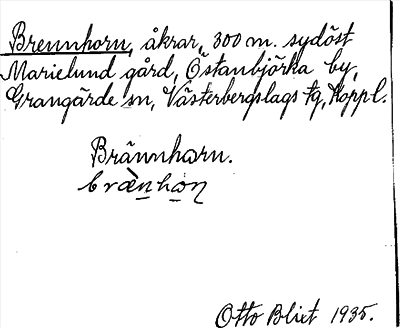 Bild på arkivkortet för arkivposten Brennhorn