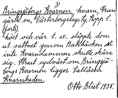Bild på arkivkortet för arkivposten Bringsjöbergs Kvarnen