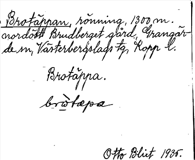 Bild på arkivkortet för arkivposten Brotäppan