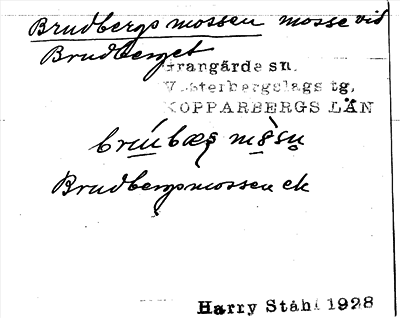 Bild på arkivkortet för arkivposten Brudbergsmossen