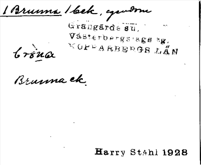 Bild på arkivkortet för arkivposten Brunna