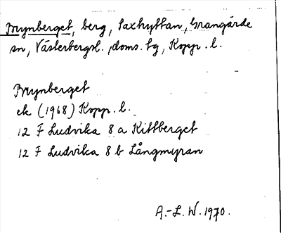 Bild på arkivkortet för arkivposten Brynberget