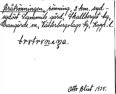 Bild på arkivkortet för arkivposten Bråtrönningen