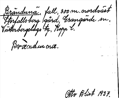 Bild på arkivkortet för arkivposten Brändunä