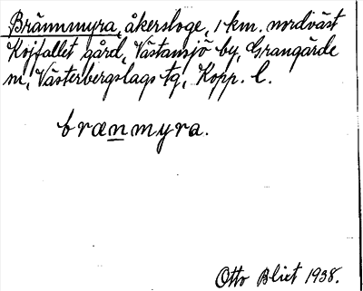 Bild på arkivkortet för arkivposten Brännmyra