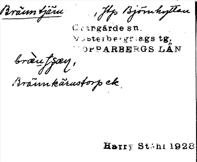 Bild på arkivkortet för arkivposten Bränntjärn